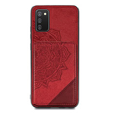 Custodia Silicone Ultra Sottile Morbida Cover con Magnetico S05D per Samsung Galaxy A03s Rosso