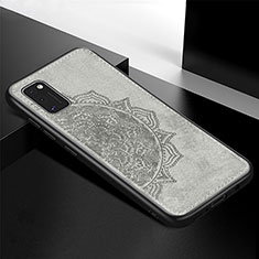Custodia Silicone Ultra Sottile Morbida Cover con Magnetico S05D per Samsung Galaxy A41 Grigio