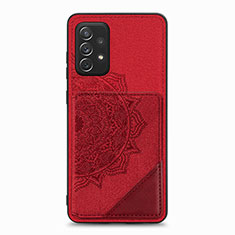 Custodia Silicone Ultra Sottile Morbida Cover con Magnetico S05D per Samsung Galaxy A52s 5G Rosso