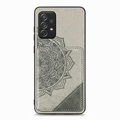 Custodia Silicone Ultra Sottile Morbida Cover con Magnetico S05D per Samsung Galaxy A72 5G Grigio
