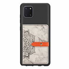 Custodia Silicone Ultra Sottile Morbida Cover con Magnetico S05D per Samsung Galaxy A81 Nero