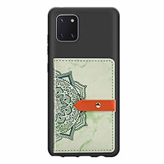 Custodia Silicone Ultra Sottile Morbida Cover con Magnetico S05D per Samsung Galaxy A81 Verde