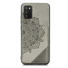 Custodia Silicone Ultra Sottile Morbida Cover con Magnetico S05D per Samsung Galaxy F02S SM-E025F Grigio