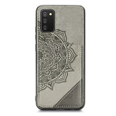 Custodia Silicone Ultra Sottile Morbida Cover con Magnetico S05D per Samsung Galaxy M02s Grigio