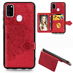Custodia Silicone Ultra Sottile Morbida Cover con Magnetico S05D per Samsung Galaxy M30s Rosso