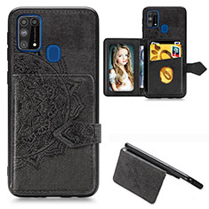 Custodia Silicone Ultra Sottile Morbida Cover con Magnetico S05D per Samsung Galaxy M31 Prime Edition Nero