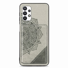 Custodia Silicone Ultra Sottile Morbida Cover con Magnetico S05D per Samsung Galaxy M32 5G Grigio