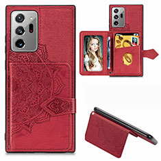 Custodia Silicone Ultra Sottile Morbida Cover con Magnetico S05D per Samsung Galaxy Note 20 Ultra 5G Rosso