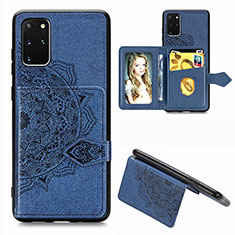 Custodia Silicone Ultra Sottile Morbida Cover con Magnetico S05D per Samsung Galaxy S20 Plus Blu