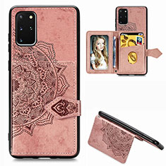 Custodia Silicone Ultra Sottile Morbida Cover con Magnetico S05D per Samsung Galaxy S20 Plus Oro Rosa