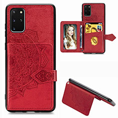 Custodia Silicone Ultra Sottile Morbida Cover con Magnetico S05D per Samsung Galaxy S20 Plus Rosso