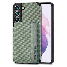 Custodia Silicone Ultra Sottile Morbida Cover con Magnetico S05D per Samsung Galaxy S22 Plus 5G Verde