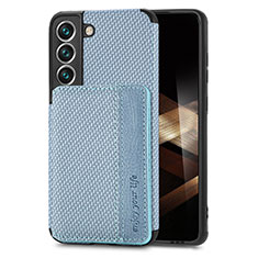 Custodia Silicone Ultra Sottile Morbida Cover con Magnetico S05D per Samsung Galaxy S24 5G Blu