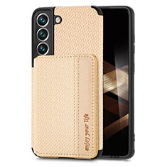 Custodia Silicone Ultra Sottile Morbida Cover con Magnetico S05D per Samsung Galaxy S24 5G Oro
