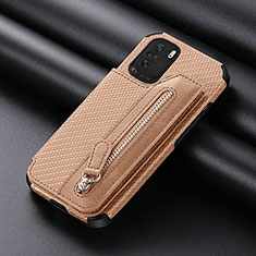 Custodia Silicone Ultra Sottile Morbida Cover con Magnetico S05D per Xiaomi Mi 11X Pro 5G Oro