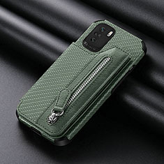 Custodia Silicone Ultra Sottile Morbida Cover con Magnetico S05D per Xiaomi Mi 11X Pro 5G Verde