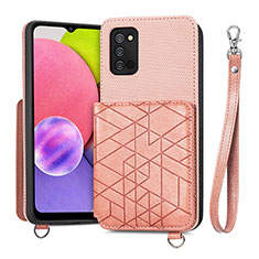 Custodia Silicone Ultra Sottile Morbida Cover con Magnetico S07D per Samsung Galaxy A02s Rosa