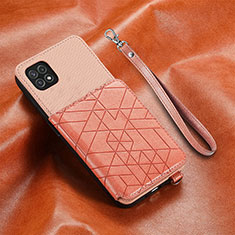 Custodia Silicone Ultra Sottile Morbida Cover con Magnetico S07D per Samsung Galaxy A22 5G Rosa