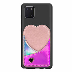Custodia Silicone Ultra Sottile Morbida Cover con Magnetico S07D per Samsung Galaxy A81 Rosa