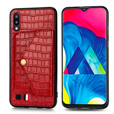 Custodia Silicone Ultra Sottile Morbida Cover con Magnetico S07D per Samsung Galaxy M10 Rosso