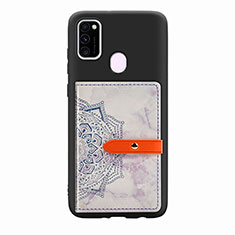 Custodia Silicone Ultra Sottile Morbida Cover con Magnetico S07D per Samsung Galaxy M21 Viola