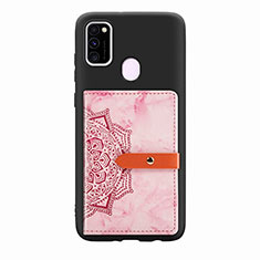 Custodia Silicone Ultra Sottile Morbida Cover con Magnetico S07D per Samsung Galaxy M30s Rosa