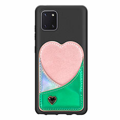 Custodia Silicone Ultra Sottile Morbida Cover con Magnetico S07D per Samsung Galaxy Note 10 Lite Verde