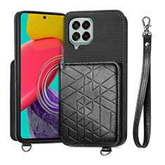 Custodia Silicone Ultra Sottile Morbida Cover con Magnetico S08D per Samsung Galaxy M53 5G Nero