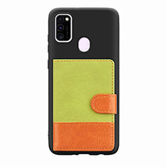 Custodia Silicone Ultra Sottile Morbida Cover con Magnetico S09D per Samsung Galaxy M30s Verde