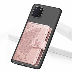 Custodia Silicone Ultra Sottile Morbida Cover con Magnetico S09D per Samsung Galaxy M60s Rosa