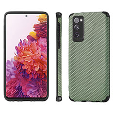 Custodia Silicone Ultra Sottile Morbida Cover con Magnetico S09D per Samsung Galaxy S20 FE 5G Verde