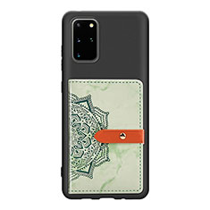 Custodia Silicone Ultra Sottile Morbida Cover con Magnetico S09D per Samsung Galaxy S20 Plus 5G Verde