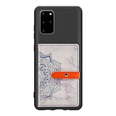 Custodia Silicone Ultra Sottile Morbida Cover con Magnetico S09D per Samsung Galaxy S20 Plus Viola