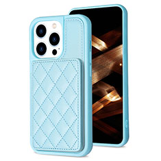 Custodia Silicone Ultra Sottile Morbida Cover con Magnetico S10D per Apple iPhone 14 Pro Max Cielo Blu