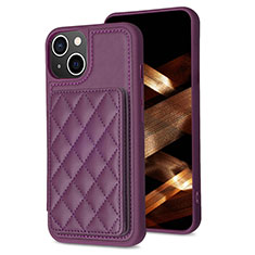 Custodia Silicone Ultra Sottile Morbida Cover con Magnetico S10D per Apple iPhone 14 Viola