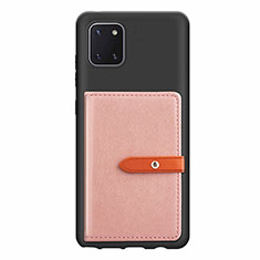Custodia Silicone Ultra Sottile Morbida Cover con Magnetico S10D per Samsung Galaxy A81 Rosa