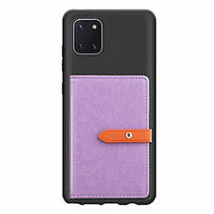 Custodia Silicone Ultra Sottile Morbida Cover con Magnetico S10D per Samsung Galaxy A81 Viola