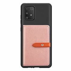 Custodia Silicone Ultra Sottile Morbida Cover con Magnetico S10D per Samsung Galaxy A91 Rosa