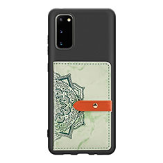 Custodia Silicone Ultra Sottile Morbida Cover con Magnetico S10D per Samsung Galaxy S20 5G Verde
