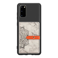 Custodia Silicone Ultra Sottile Morbida Cover con Magnetico S10D per Samsung Galaxy S20 Nero