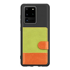 Custodia Silicone Ultra Sottile Morbida Cover con Magnetico S10D per Samsung Galaxy S20 Ultra 5G Verde