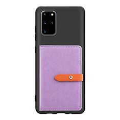 Custodia Silicone Ultra Sottile Morbida Cover con Magnetico S12D per Samsung Galaxy S20 Plus Viola