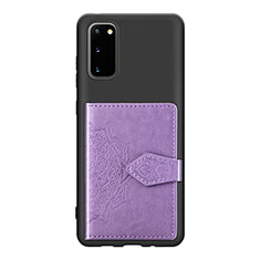 Custodia Silicone Ultra Sottile Morbida Cover con Magnetico S14D per Samsung Galaxy S20 5G Viola