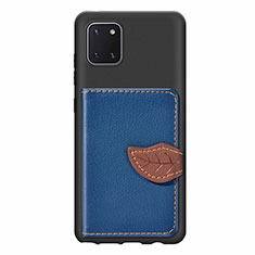 Custodia Silicone Ultra Sottile Morbida Cover con Magnetico S15D per Samsung Galaxy M60s Blu