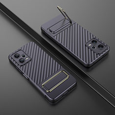 Custodia Silicone Ultra Sottile Morbida Cover con Supporto KC1 per Xiaomi Redmi Note 12 5G Lavanda