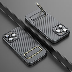 Custodia Silicone Ultra Sottile Morbida Cover con Supporto KC2 per Apple iPhone 13 Pro Grigio
