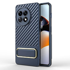 Custodia Silicone Ultra Sottile Morbida Cover con Supporto KC2 per OnePlus Ace 2 5G Blu