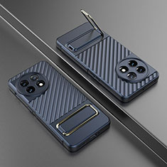 Custodia Silicone Ultra Sottile Morbida Cover con Supporto KC3 per OnePlus 11 5G Blu