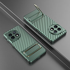 Custodia Silicone Ultra Sottile Morbida Cover con Supporto KC3 per OnePlus 11 5G Verde