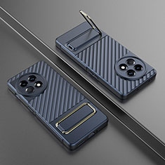Custodia Silicone Ultra Sottile Morbida Cover con Supporto KC3 per OnePlus 11R 5G Blu